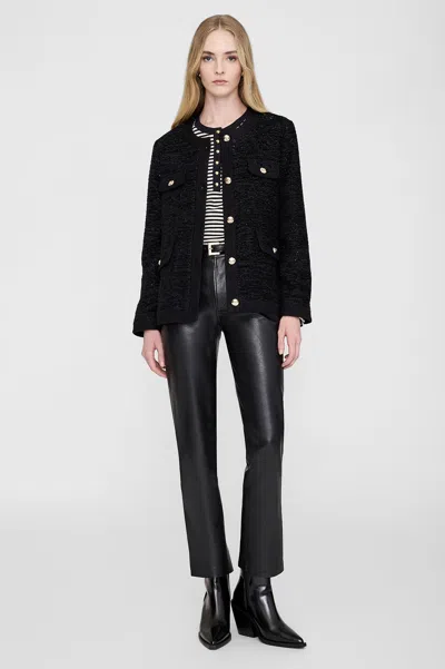 ANINE BING ANINE BING LYDIA JACKET IN BLACK SHINE