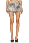 Anine Bing Lyle Tweed Shorts In Multi