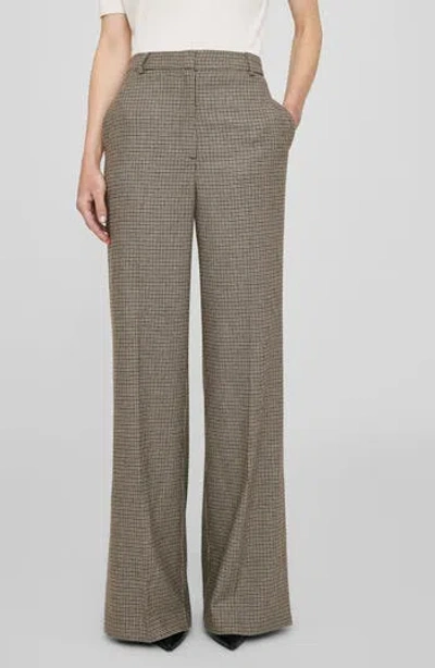 Anine Bing Lyra Wide Leg Trouser In Gray