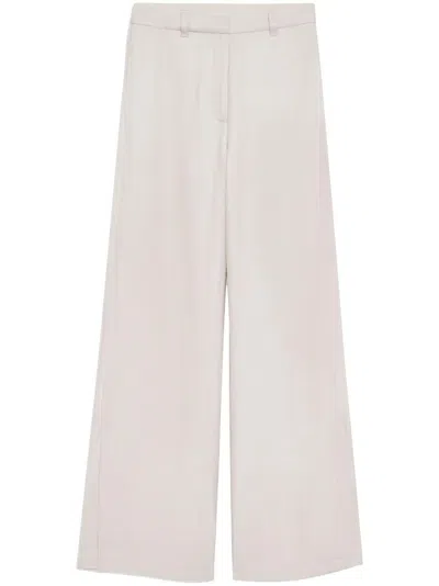 Anine Bing Lyra Wide-leg Trousers In White
