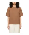 Anine Bing Maddie Tech Crepe Top In Brown