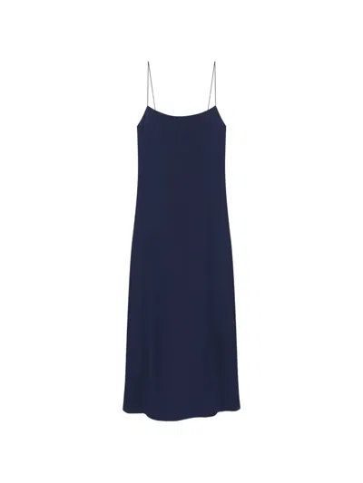 Anine Bing Mae Spaghetti-strap Maxi Dress In Blue