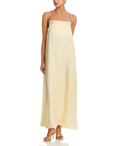 Anine Bing Mae Square Neck Slip Dress In Yellow