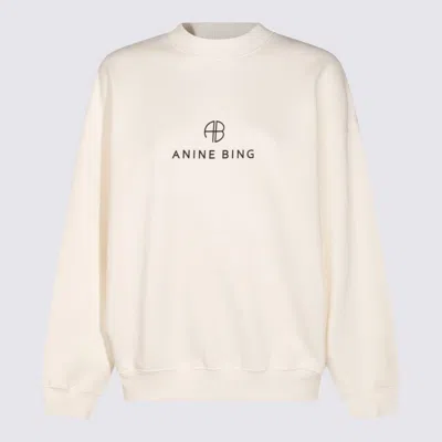 ANINE BING ANINE BING WHITE COTTON SWEATSHIRT