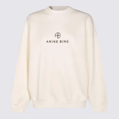 ANINE BING ANINE BING WHITE COTTON SWEATSHIRT