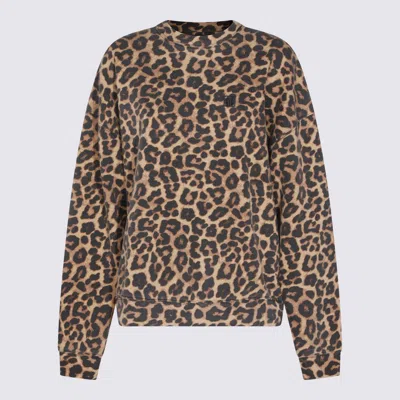 Anine Bing Leopard Cotton Sweatshirt In Animal Print