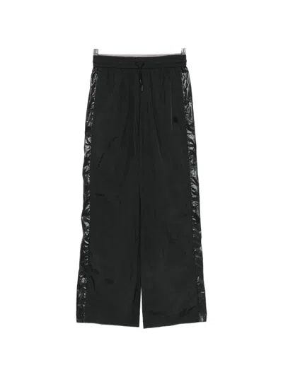 Anine Bing Maha Logo-patch Track Pants In Black