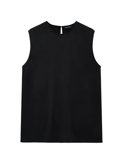 Anine Bing Malia Round-neck Top In Black