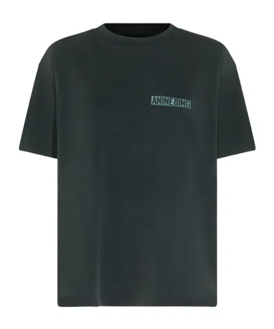 Anine Bing Malibu Beach Graphic T-shirt In Black