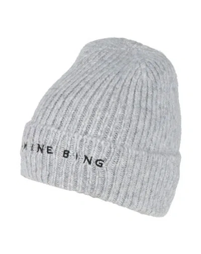 Anine Bing Man Hat Light Grey Size Onesize Alpaca Wool, Wool, Polyamide, Polyacrylic