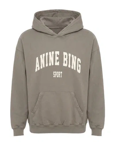 Anine Bing Man Sweatshirt Grey Size Xs Cotton In Gray