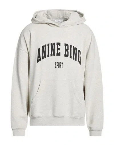 Anine Bing Man Sweatshirt Light Grey Size L Cotton In Gray