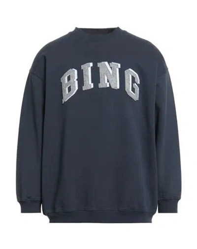Anine Bing Man Sweatshirt Midnight Blue Size Xs Cotton, Polyester