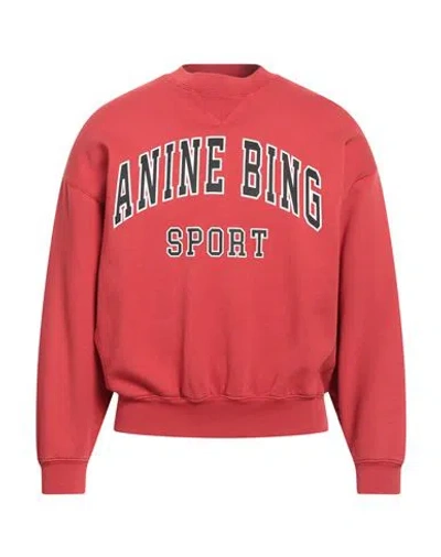 Anine Bing Man Sweatshirt Red Size Xs Cotton