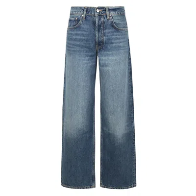 Anine Bing Manon High Waist Wide-leg Jeans In Blue