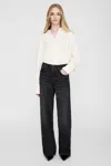 Anine Bing Manon Jean In Dark Stone Grey In Grey