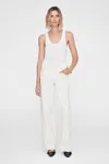 Anine Bing Manon High-rise Straight-leg Recycled Jeans In White