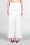 Anine Bing Womens Ecru Manon Wide-leg Mid-rise Denim Jeans In White