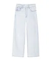 Anine Bing Womens Ultra Bleached Manon Wide-leg Denim Jeans In Blue