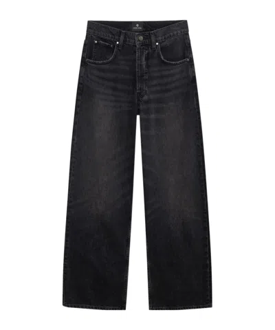 Anine Bing Black Manon Jeans In Dark Grey
