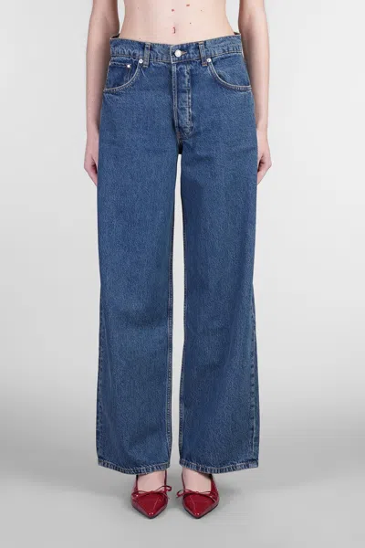 Anine Bing Indigo-blue Kate Jeans Women In Brown