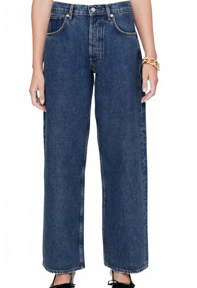 Anine Bing Manon Wide Leg Jean In Blue