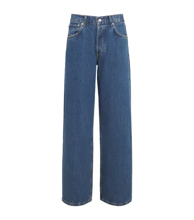 Anine Bing Manon Wide-leg Jeans In Blue