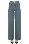 Anine Bing Manon Wide Leg Jeans In Blue
