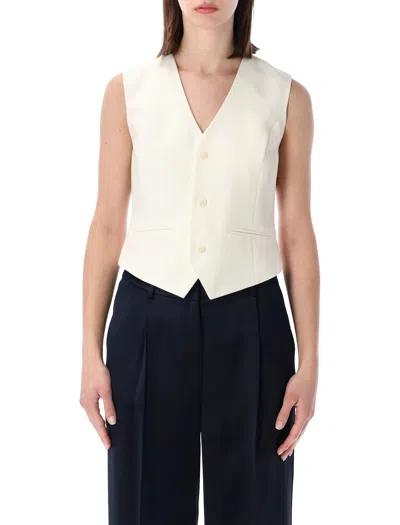 Anine Bing Mario Woven Vest In White