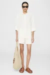 Anine Bing Mary Shirt In Ivory In Ivory