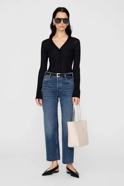 Anine Bing Matheo Cardigan - Black Xs