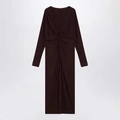 ANINE BING ANINE BING MATHILDE DRESS WITH BURGUNDY DRAPING