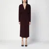 Anine Bing Mathilde Dress With Burgundy Draping In Burgundy