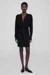 Anine Bing Mathilde Mini Dress In Black In Black