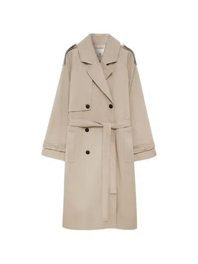 Anine Bing Doppelreihiger Trenchcoat In Neutral