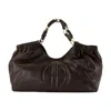 Anine Bing Medium Kate Embossed-logo Drawstring Tote Bag In Brown