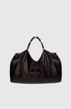 Anine Bing Medium Kate Embossed-logo Drawstring Tote Bag In Brown
