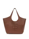Anine Bing Medium Lili Tote Cognac Pebbled In Braun