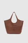 Anine Bing Medium Lili Tote Cognac Pebbled In Cognac