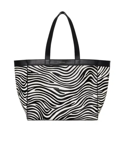 Anine Bing Medium Rio Tote - Zebra In Black