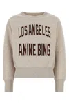 Anine Bing Melangè Sand Cotton Blend Harry Sweatshirt In Brown