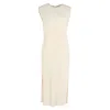 Anine Bing Melanie Pleated Midi Dress In Ivory Polyester In Neutral