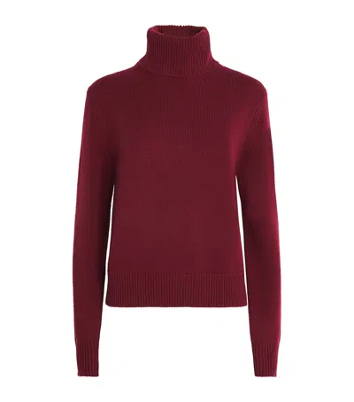 Anine Bing Merino Wool-cashmere Idra Sweater In Burgundy