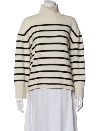 Pre-owned Anine Bing Merino Wool Striped Sweater In Neutral