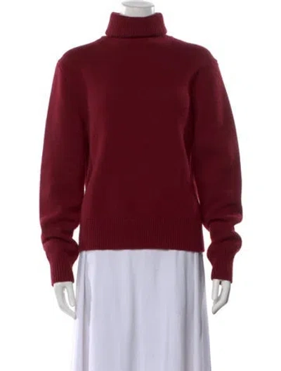 Pre-owned Anine Bing Merino Wool Turtleneck Sweater W/ Tags In Burgundy