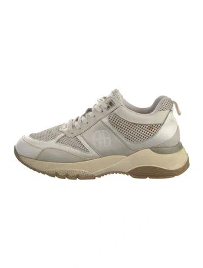 Pre-owned Anine Bing Mesh Sneakers In Neutral