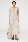 Anine Bing Mia Dress In Sand Seashell Print In Sand