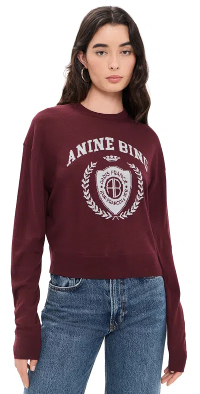 Anine Bing Mia Sweater Burgundy