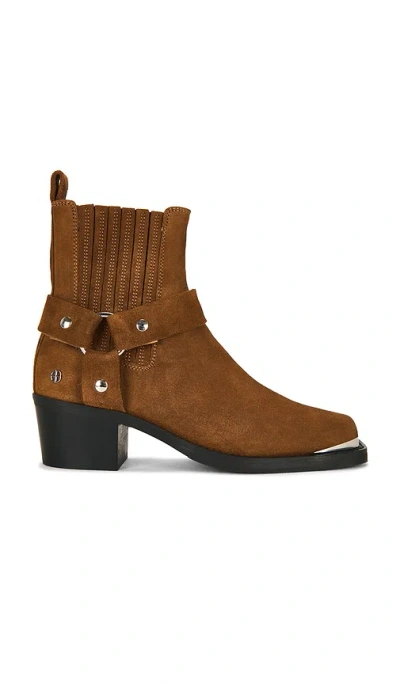 Anine Bing Mid Biker Boot In Tobacco