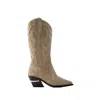 ANINE BING MID CALF TANIA BOOTS - LEATHER - TAUPE